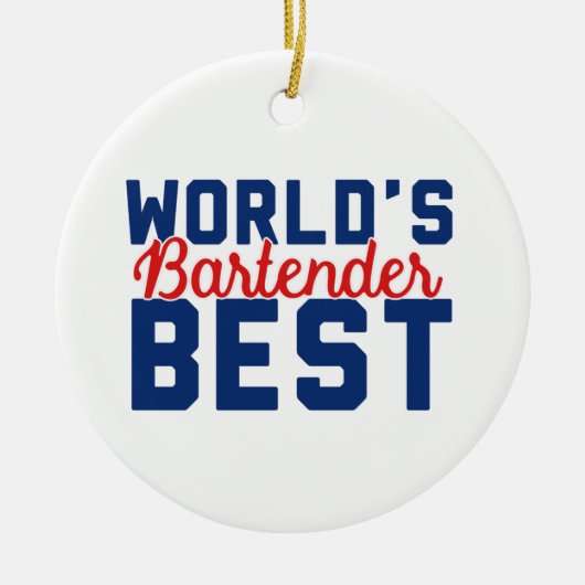 Beste Bartender ter wereld Keramisch Ornament (Voorkant)