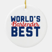 Beste Bartender ter wereld Keramisch Ornament (Achterkant)