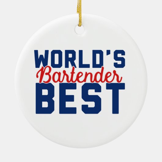 Beste Bartender ter wereld Keramisch Ornament (Achterkant)