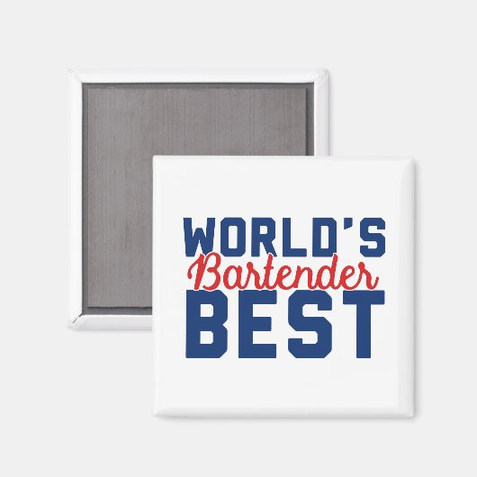 Beste Bartender ter wereld Magneet (Voorkant / Achterkant)