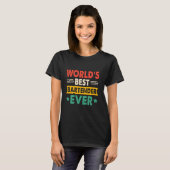 Beste Bartender Ter Wereld Ooit Grappig Retro T-shirt (Voorkant volledig)