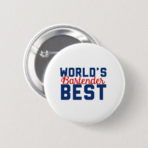 Beste Bartender Ter Wereld Ronde Button 5,7 Cm