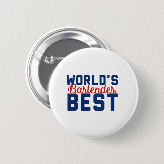 Beste Bartender Ter Wereld Ronde Button 5,7 Cm (Voorkant /achterkant)