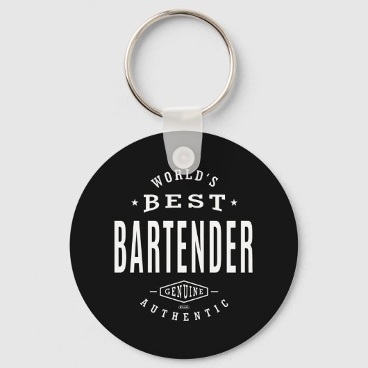 Beste Bartender ter wereld Sleutelhanger (Voorkant)