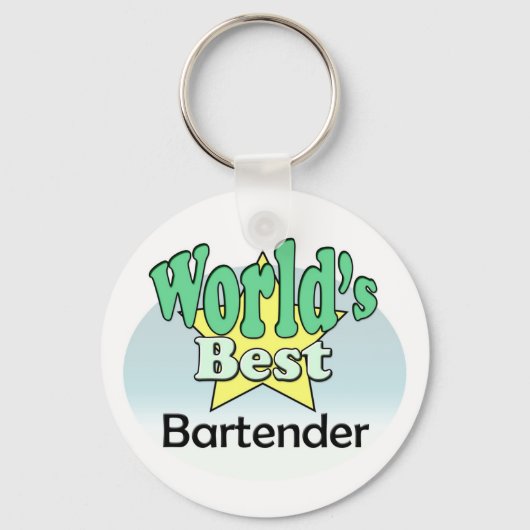 Beste Bartender ter wereld Sleutelhanger (Voorkant)