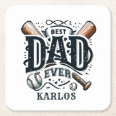 Beste Baseball Pap ooit Kartonnen Onderzetters (Voorkant)