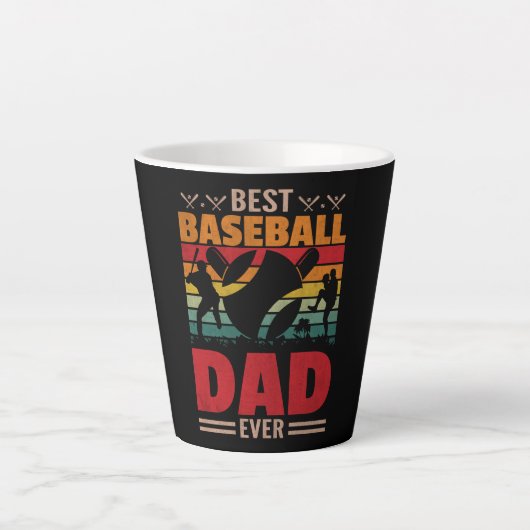 Beste Baseball Pap ooit Latte Mok (Voorkant)