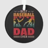 Beste Baseball Pap ooit Ornament (achterkant)