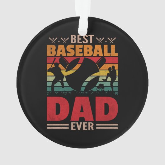 Beste Baseball Pap ooit Ornament (achterkant)