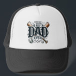 Beste Baseball Pap ooit Trucker Pet<br><div class="desc">Beste honkbalvader ooit met retro-typografie en honkbalsymbool. Perfect cadeau voor een vader op Vaderdag.</div>