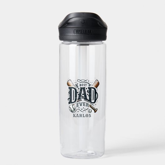 Beste Baseball Pap ooit Waterfles (Achterkant)