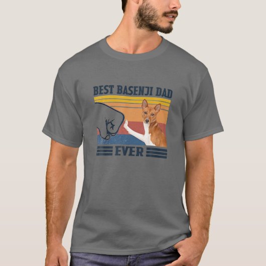 Beste Basenji Pap ooit  kerstdag T-shirt (Voorkant)