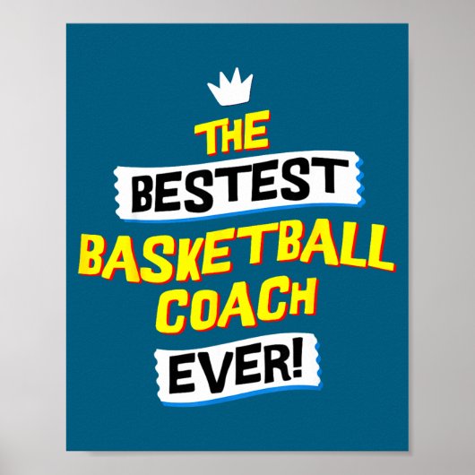 Beste Basketbal Coaching Baan Beroep Poster (Voorkant)