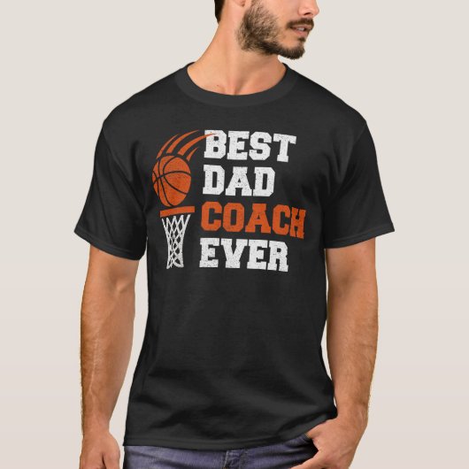 Beste basketbal pap coach ooit grappige vaders dag t-shirt (Voorkant)