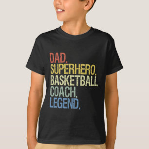 Beste basketbal vader coach ooit retro vaders dag  t-shirt