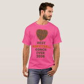 Beste basketbalcoach ooit 2024 t-shirt (Voorkant volledig)