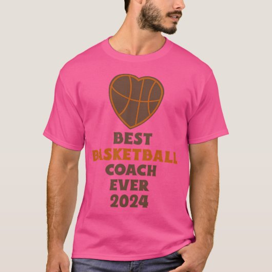 Beste basketbalcoach ooit 2024 t-shirt (Voorkant)