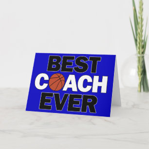 Beste Basketball Coach ooit - Aangepaste kleurengr Bedankkaart