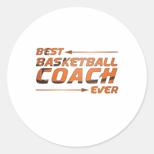 Beste Basketball Coach ooit Ronde Sticker (Voorkant)