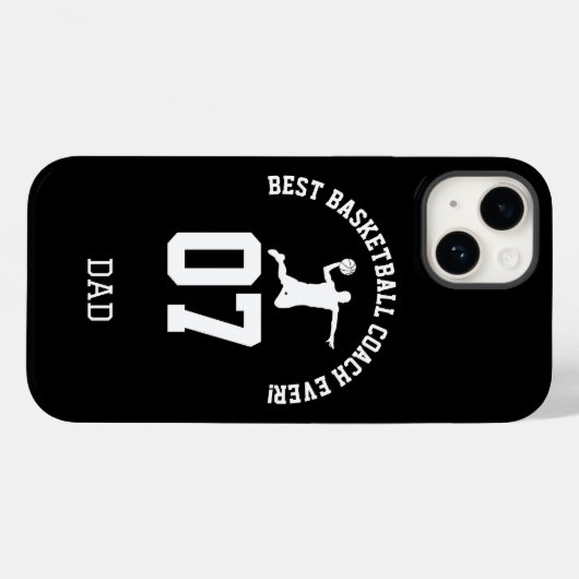 Beste Basketball Coach ooit | Sport Team Jersey Case-Mate iPhone Case (Achterkant (horizontaal))
