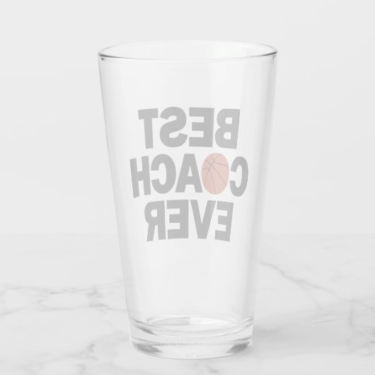 Beste Basketball Coach ooit Sporttumbler Glass Glas (Achterkant)