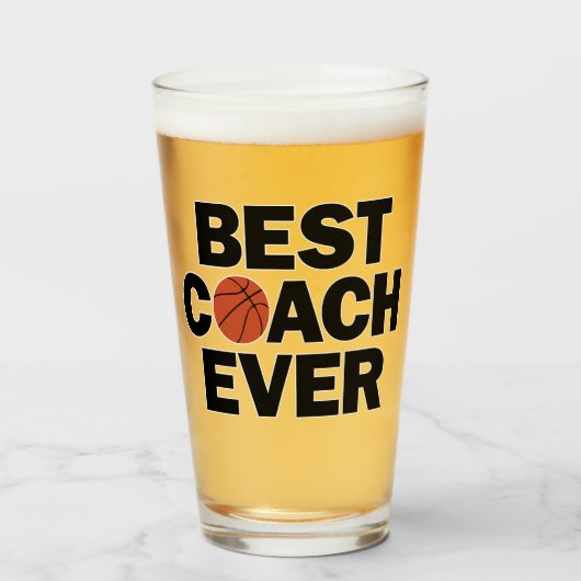 Beste Basketball Coach ooit Sporttumbler Glass Glas (Voorkant gevuld)