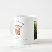 Beste basketbalmoeder | Cute monogram foto Koffiemok (Voorkant links)