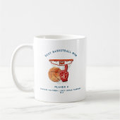 Beste basketbalmoeder | Cute monogram foto Koffiemok (Links)
