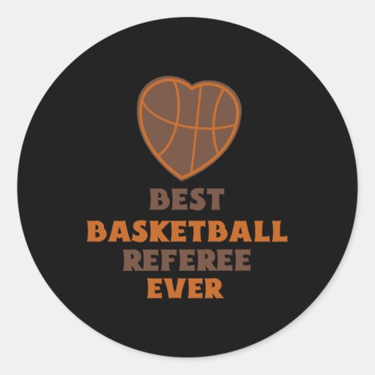 Beste basketbalscheidsrechter ooit ronde sticker (Voorkant)