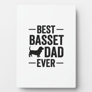 Beste Basset-vader ooit Vintage gravure hond shirt Fotoplaat
