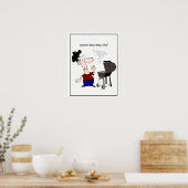 Beste BBQ Chef Cartoon ter wereld Poster (Keuken)