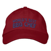 Beste BBQ Chef over werelden Geborduurde Pet (Voorkant)