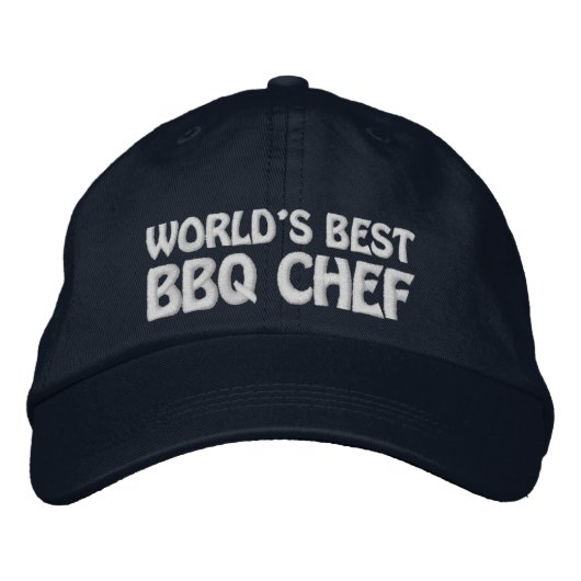 Beste BBQ Chef over werelden Geborduurde Pet (Voorkant)