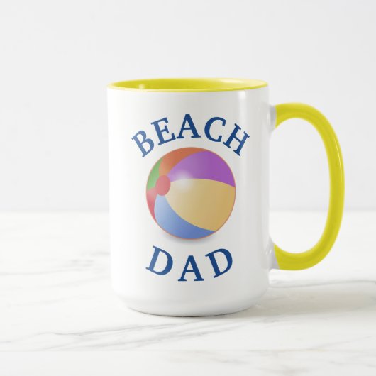 Beste "BEACH DAD" ooit! Vaderdag Mok (Rechts)
