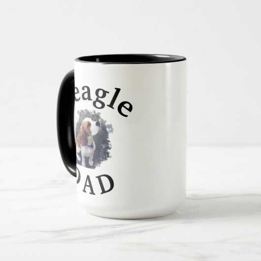 Beste 'Beagle DAD' ooit! Gift for Him Coffee Mok (Voorkant links)