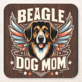 Beste Beagle Dog Moeder Ooit - Beagle Hondenliefhe Kartonnen Onderzetters (Voorkant)