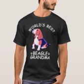 Beste Beagle Grandma Granddog Schattige T-shirt (Voorkant)