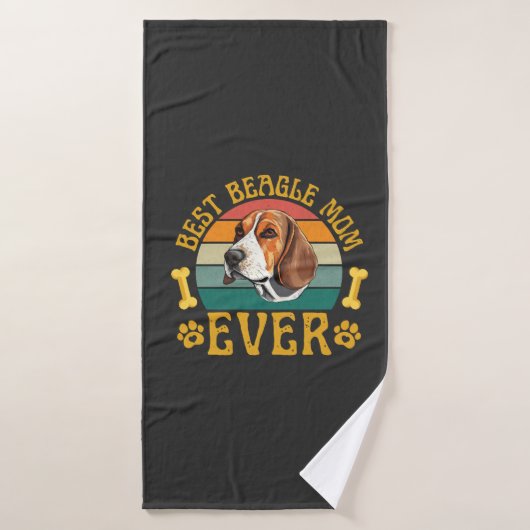 Beste Beagle-moeder ooit, grappige Beagle-hond Badhanddoek (Badhanddoek)
