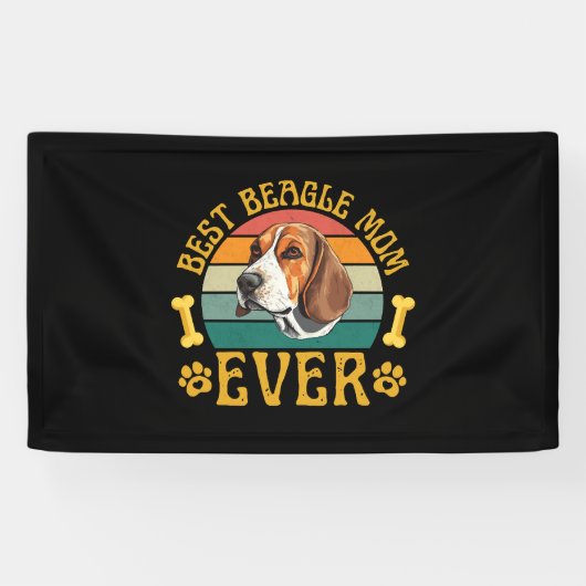 Beste Beagle-moeder ooit, grappige Beagle-hond Can Spandoek (Horizontaal)