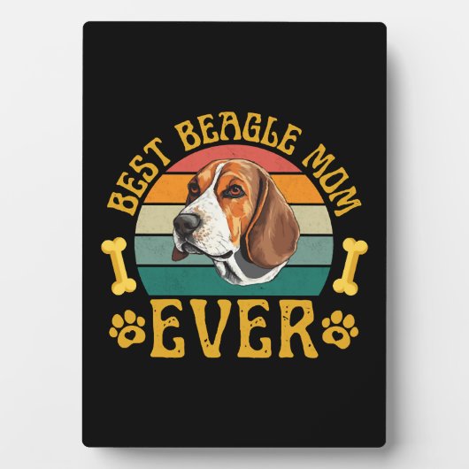 Beste Beagle moeder ooit, grappige Beagle hond Fotoplaat (voorkant)