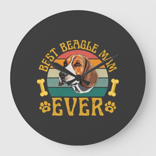 Beste Beagle-moeder ooit, grappige Beagle-hond Grote Klok (Voorkant)