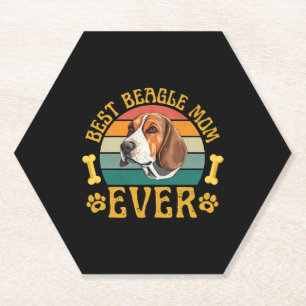 Beste Beagle moeder ooit, grappige Beagle hond Kartonnen Onderzetters