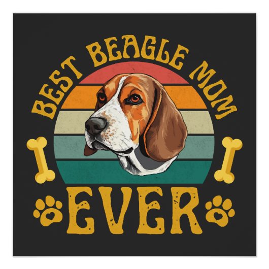 Beste Beagle-moeder ooit, grappige Beagle-hond Perfect Poster (Voorkant)