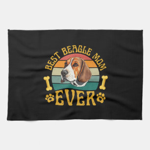 Beste Beagle moeder ooit, grappige Beagle hond Theedoek