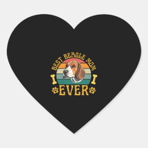 Beste Beagle Mom ooit, grappige Beagle Dog Canine Hart Sticker