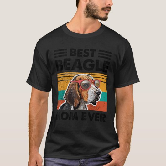 Beste Beagle Mom Ooit Hond Zonnebril Moederdag T-shirt (Voorkant)