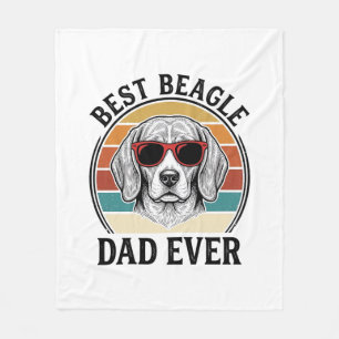 Beste Beagle Papa Ooit Vintage Beagle T-shirt Ontw Fleece Deken