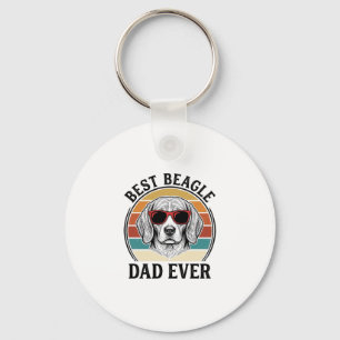 Beste Beagle Papa Ooit Vintage Beagle T-shirt Ontw Sleutelhanger