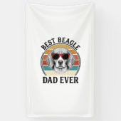 Beste Beagle Papa Ooit Vintage Beagle T-shirt Ontw Spandoek (Verticaal)
