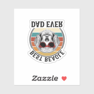 Beste Beagle Papa Ooit Vintage Beagle T-shirt Ontw Sticker